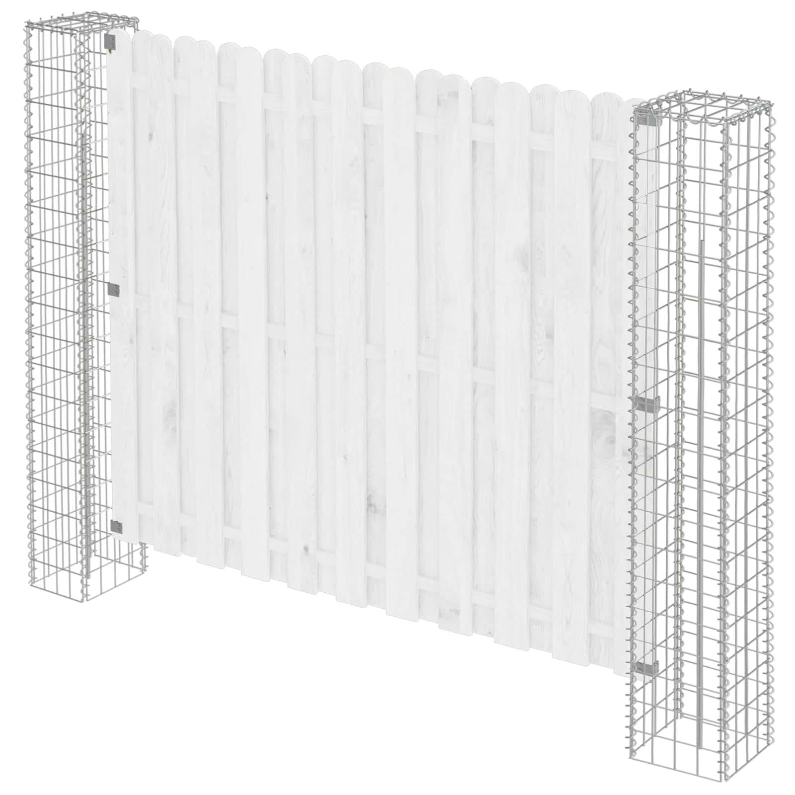 Vidaxl afrasteringspaal 2 pcs zilver 20 x 20 x 190 cm metaal