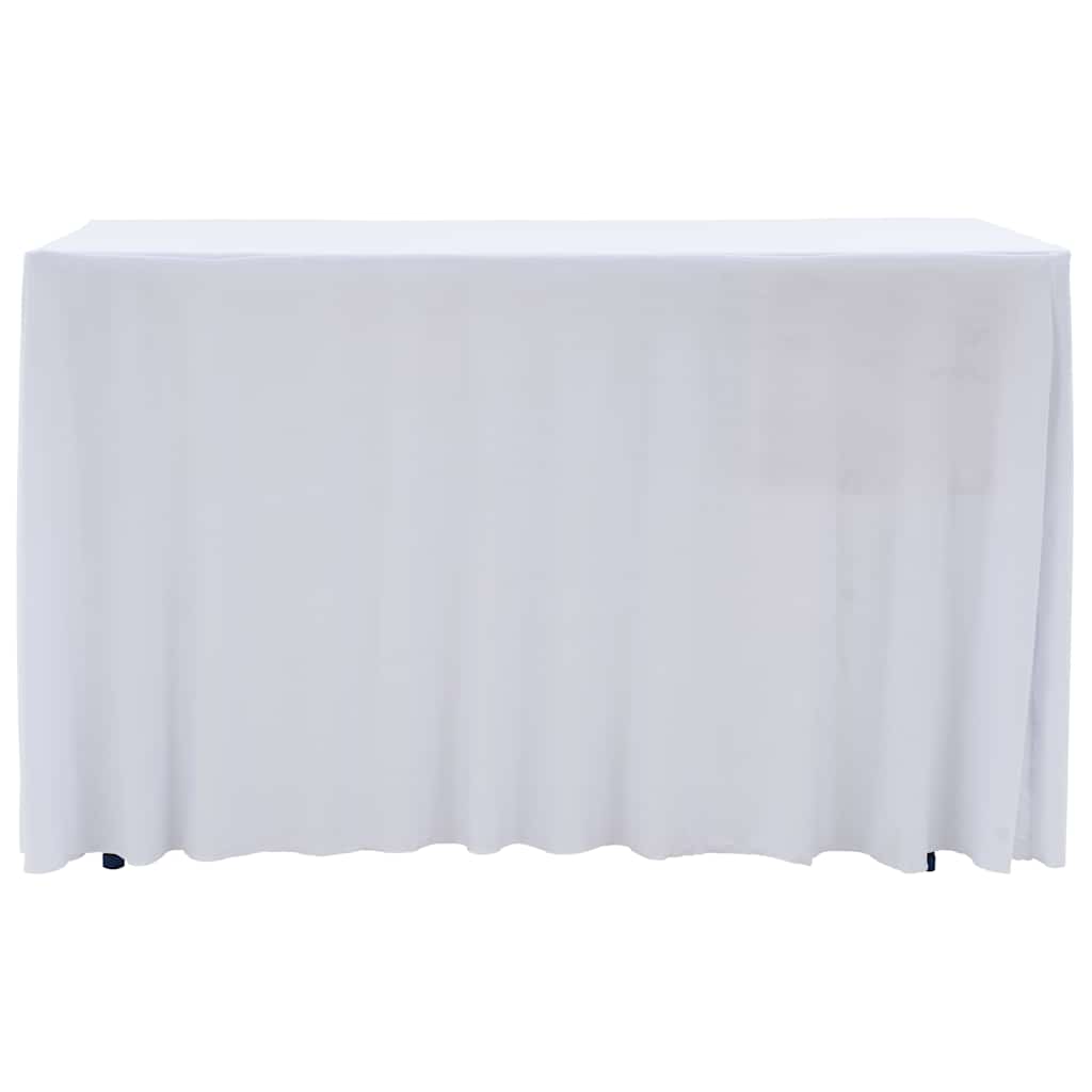 Vidaxl 2 st tafelhoezen stretch met rok 120x60,5x74 cm wit