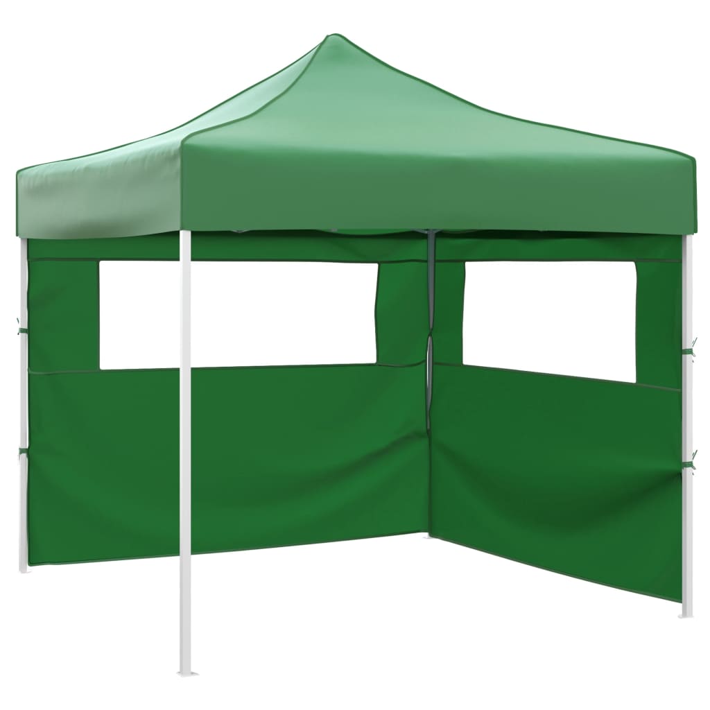 Vidaxl vouwtent met 2 wanden 3x3m groen