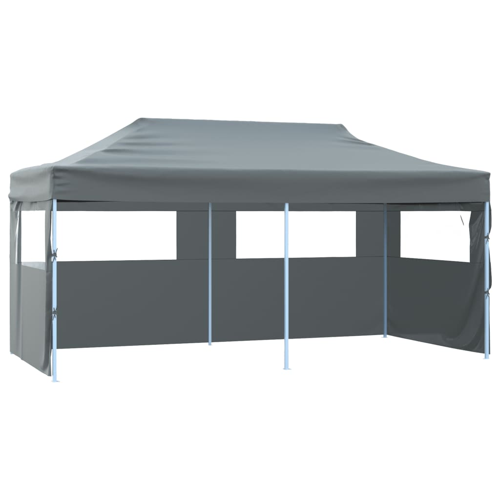 VidaXL Partytent pop-up inklapbaar met zijwanden 3x6m antraciet
