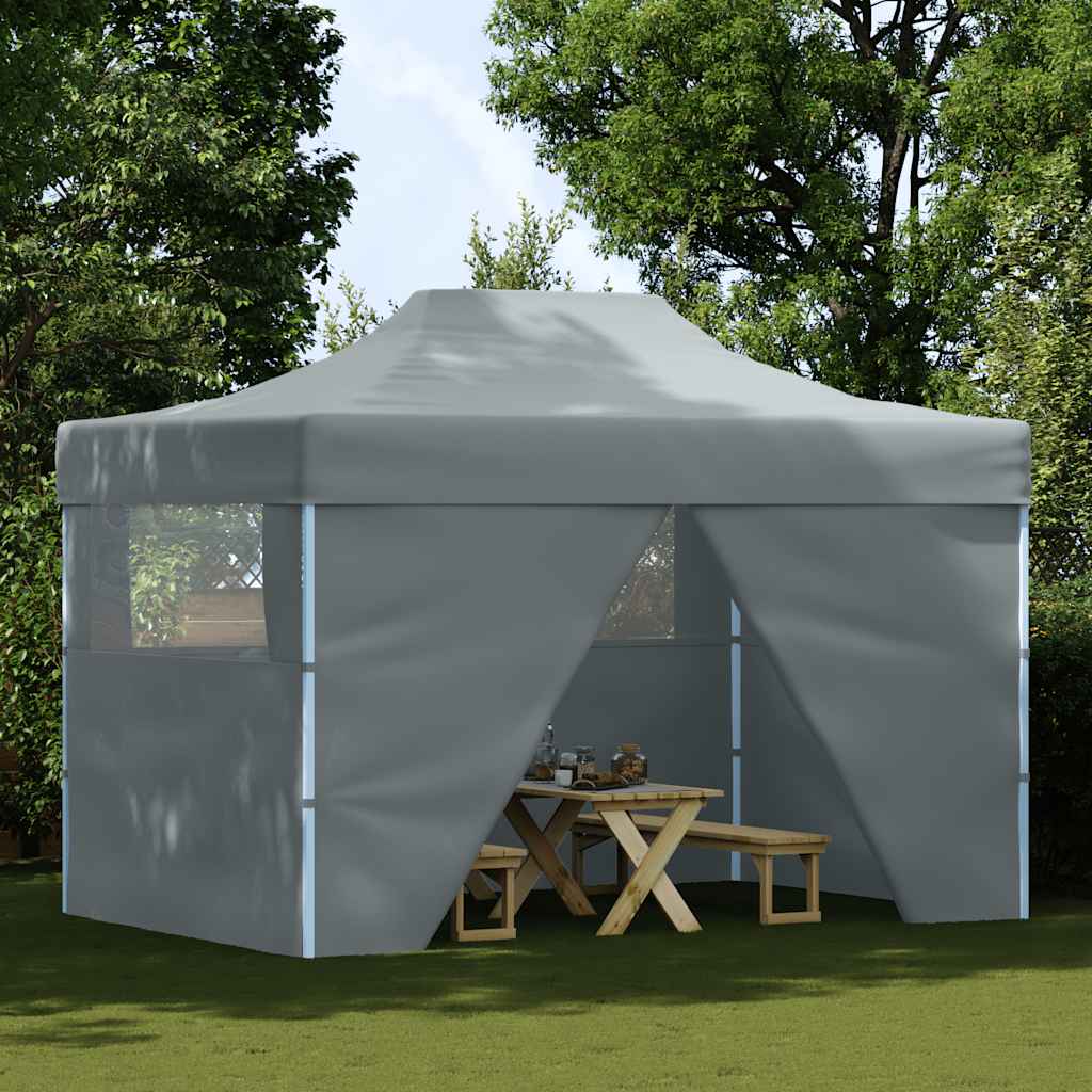 VidaXL Vouwtent pop-up met 4 zijwanden 3x4,5m antraciet