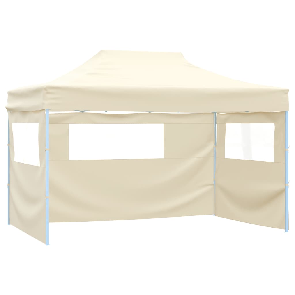 Vidaxl vouwtent met 3 wanden 3x4,5m crème