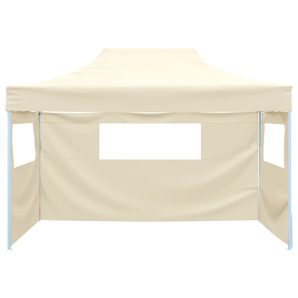 Vidaxl vouwtent met 3 wanden 3x4,5m crème
