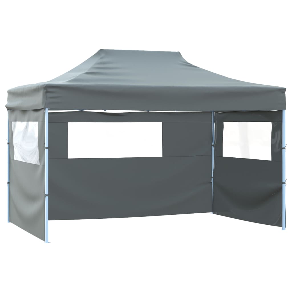 Vidaxl vouwtent met 3 wanden 3x4,5m antraciet
