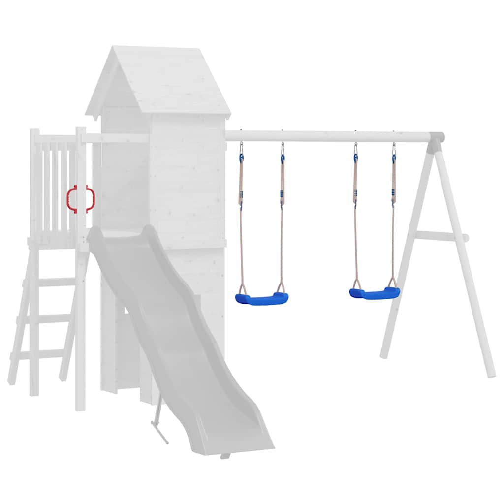 Vidaxl schommelzitjes 2 st met touwen 37x15 cm polyetheen blauw