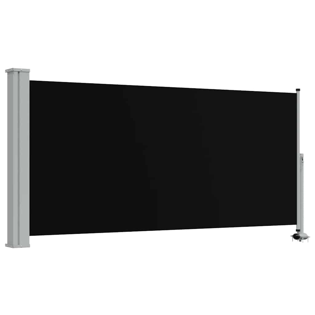 Vidaxl tuinscherm uittrekbaar 120x300 cm zwart