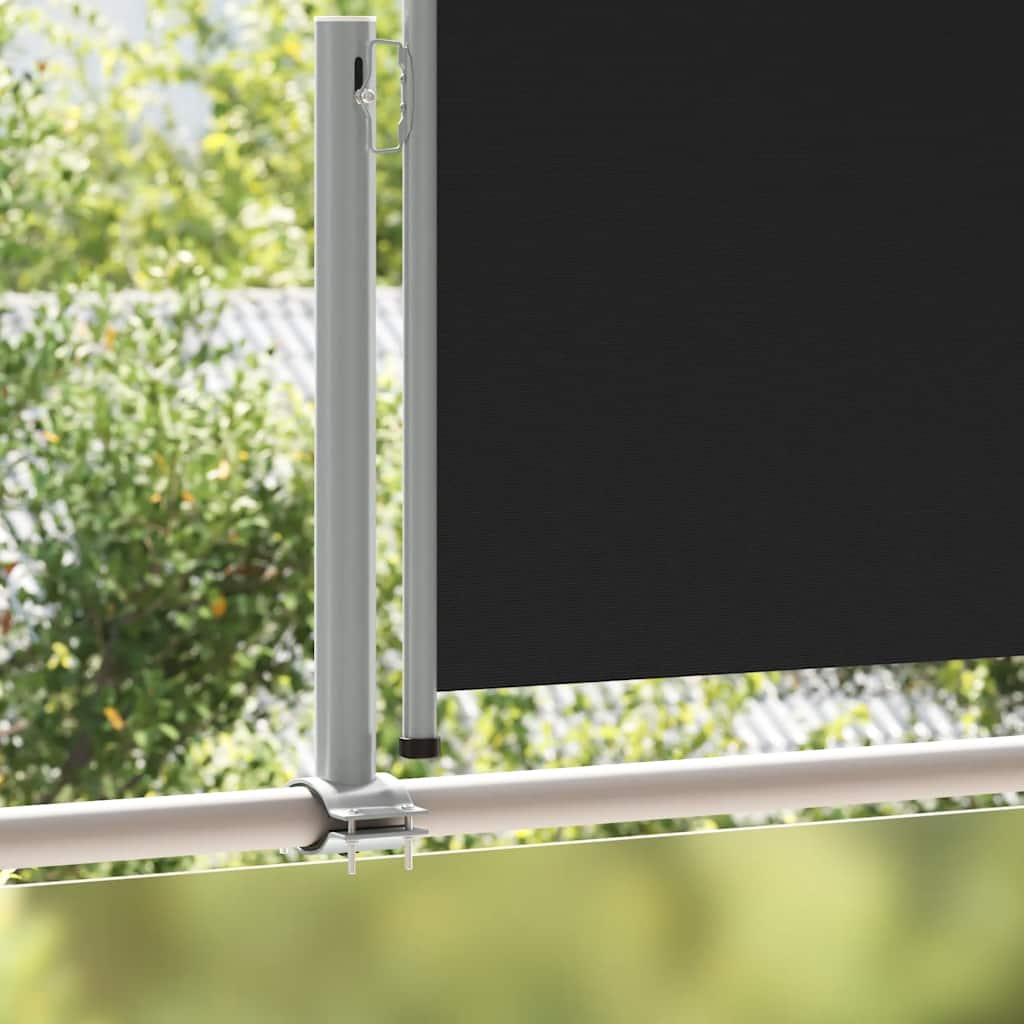 Vidaxl tuinscherm uittrekbaar 120x300 cm zwart