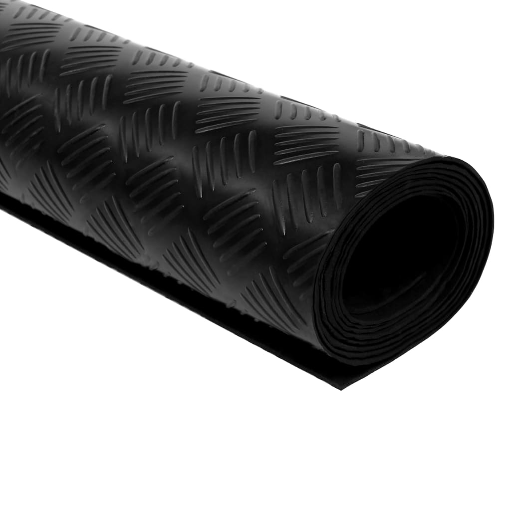 Vidaxl vloermat antislip 3 mm 1,5x2 m rubberruit