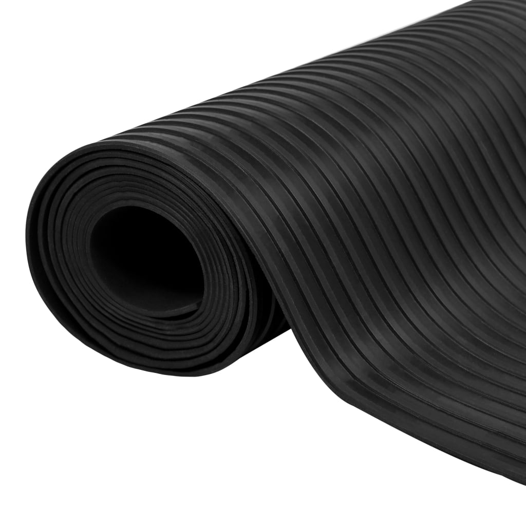 Vidaxl vloermat antislip 3 mm 1,5x4 m rubber brede ribbel