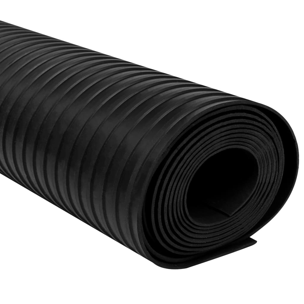 Vidaxl vloermat antislip 3 mm 1,5x4 m rubber brede ribbel