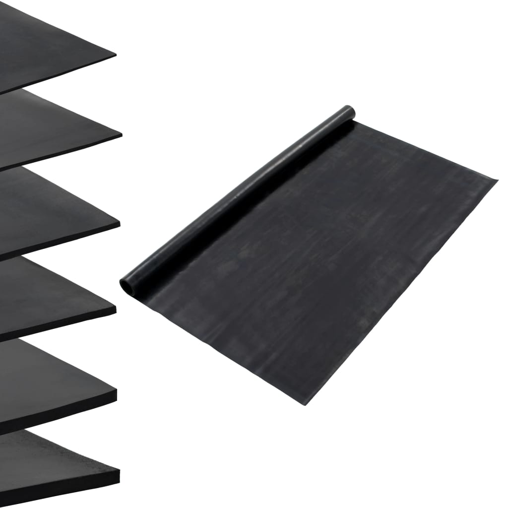 Vidaxl vloermat antislip 1 mm glad 1,2x5 m rubber