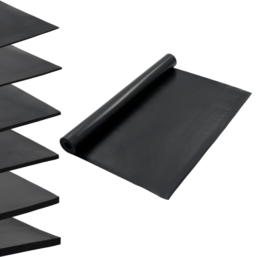 Vidaxl vloermat antislip 2 mm glad 1,2x5 m rubber