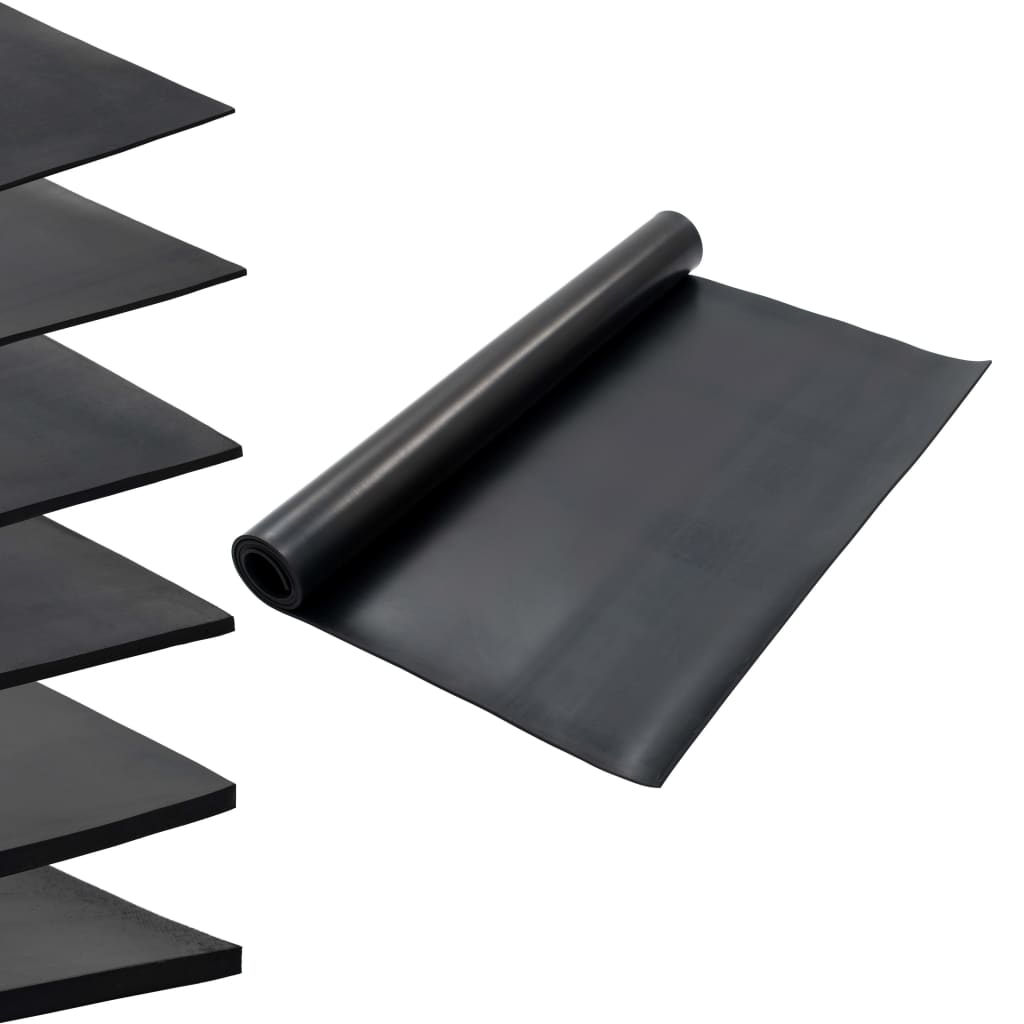 Vidaxl vloermat antislip 6 mm glad 1,2x2 m rubber