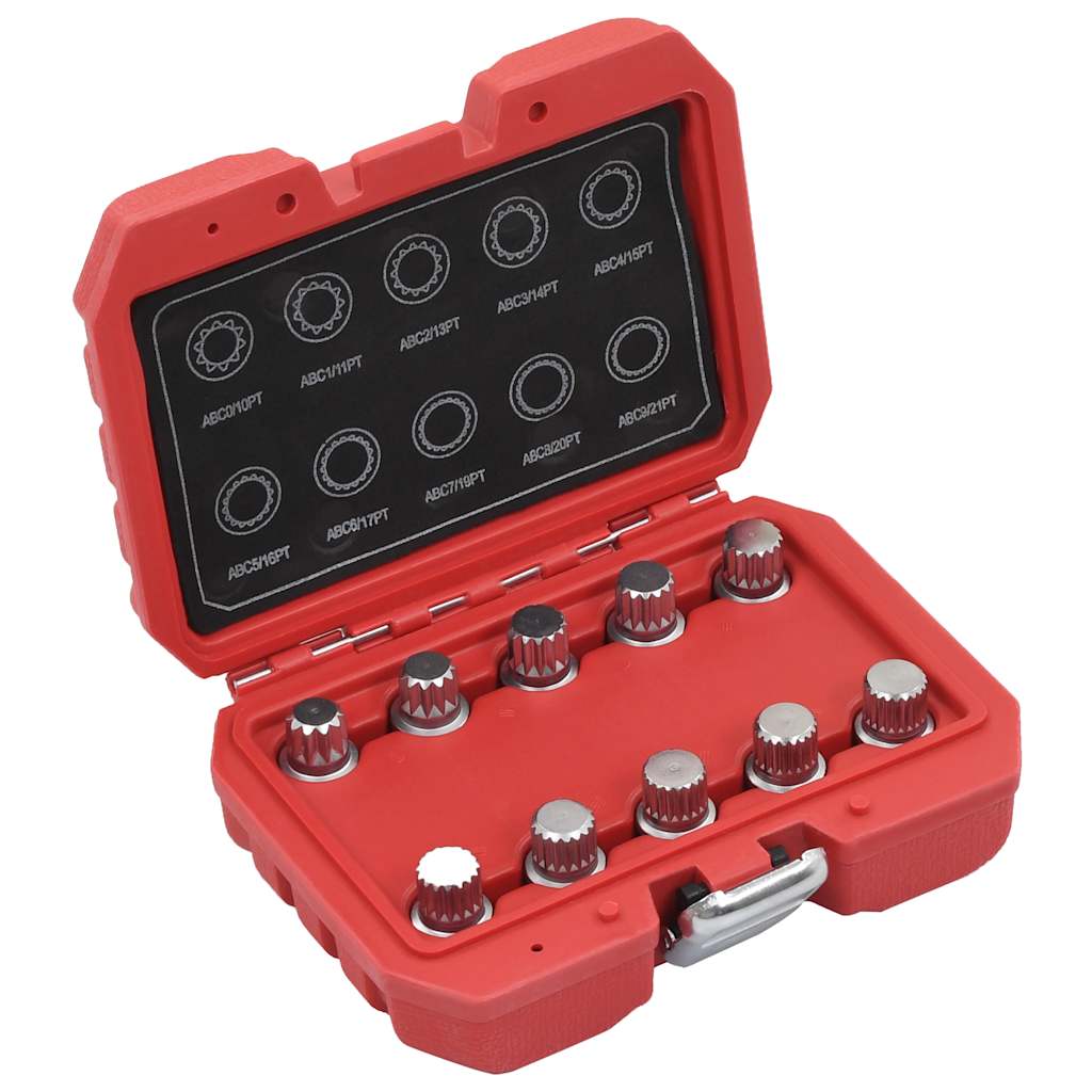 Vidaxl 10-delige wielborgmoersleutelset voor vw