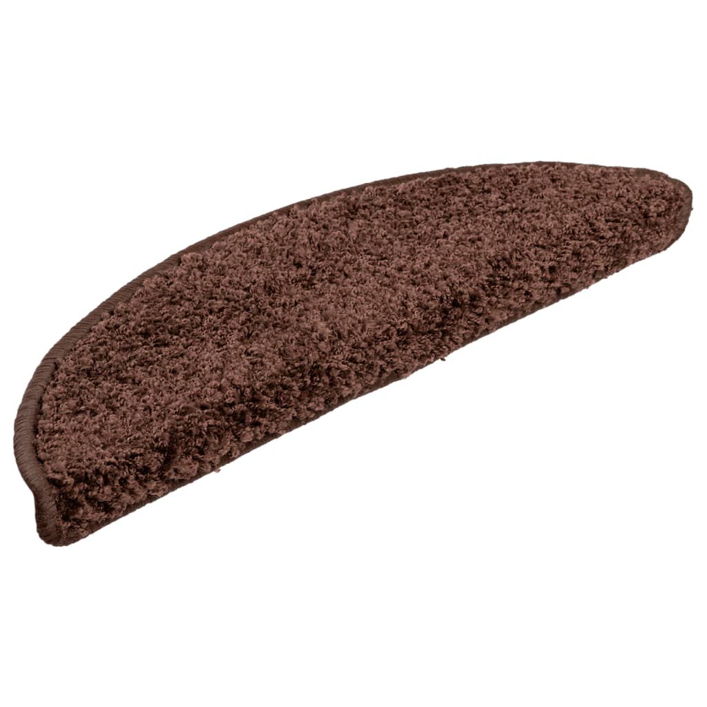 Vidaxl trapmatten 15 st 56x17x3 cm bruin halfrond