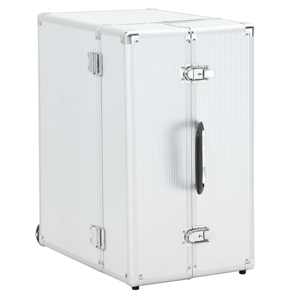 Vidaxl pilotenrolley 47x39x27 cm aluminium zilverkleurig