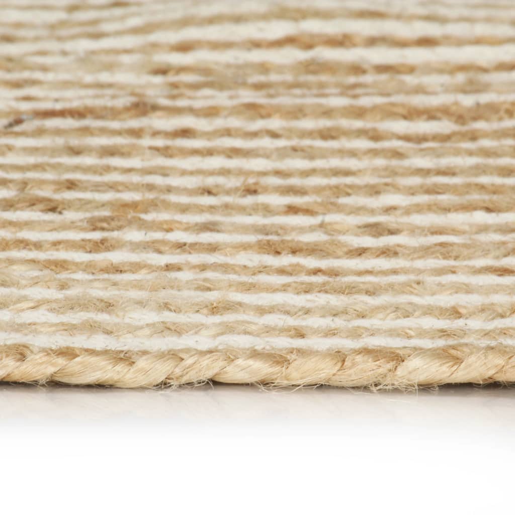 Vidaxl vloerkleed handgemaakt met spiraalontwerp 150 cm jute wit
