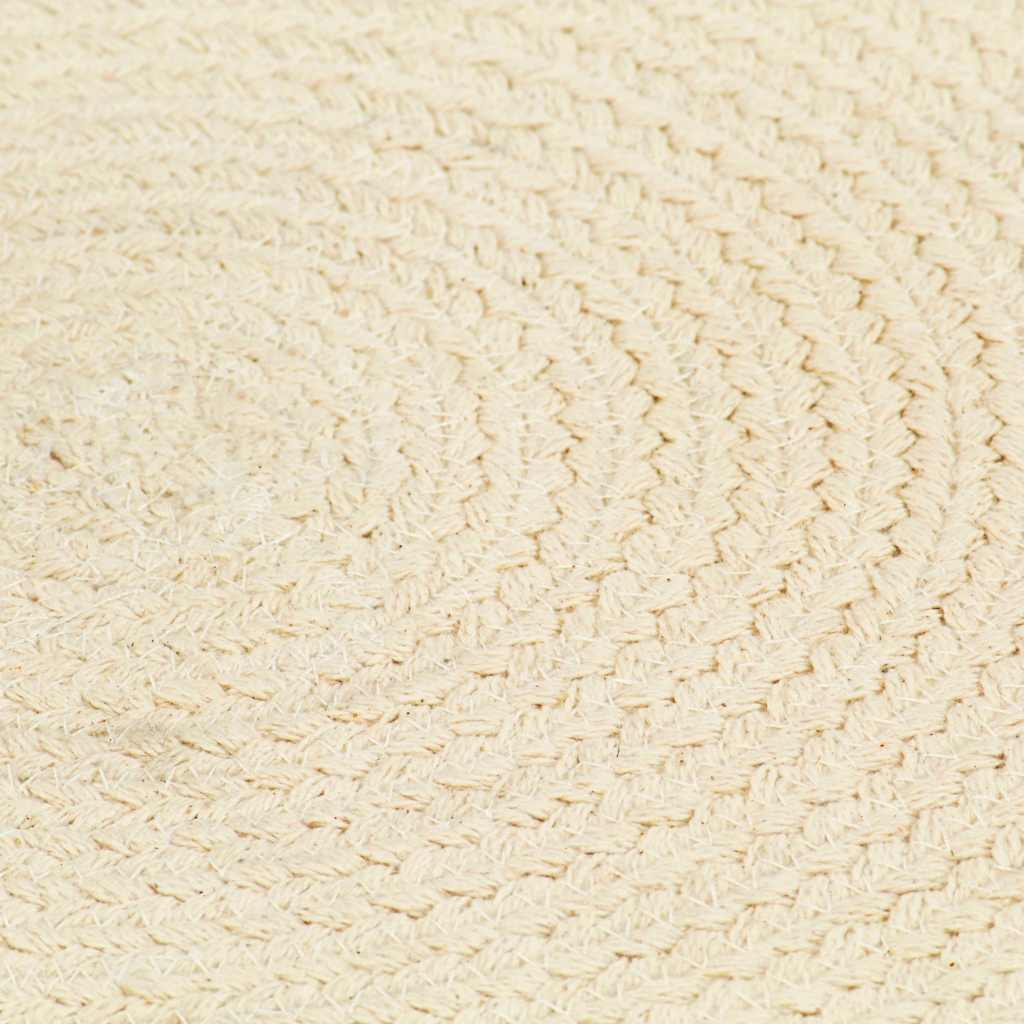Vidaxl placemats 6 st rond 38 cm katoen natuurlijk