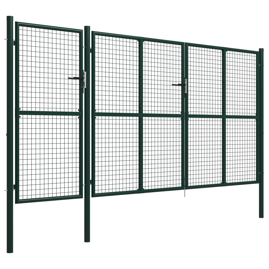 VidaXL Poort 400x200 cm staal groen