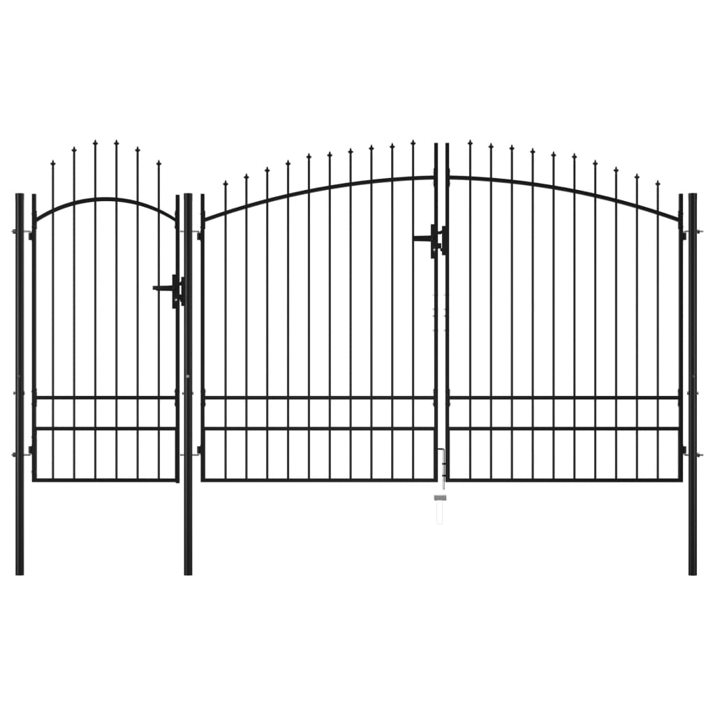 VidaXL Poort 2,45x4m staal zwart