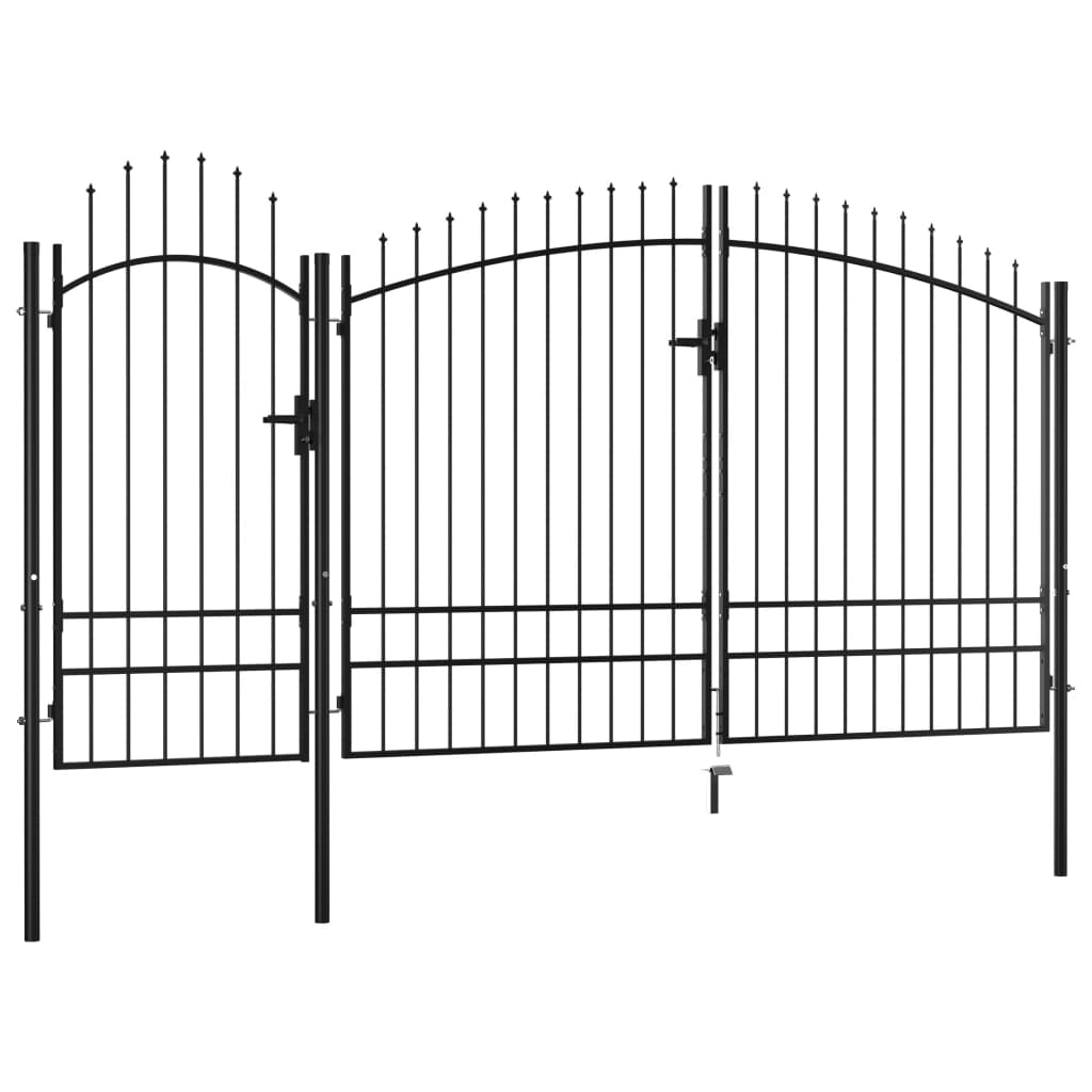 VidaXL Poort 2,45x4m staal zwart