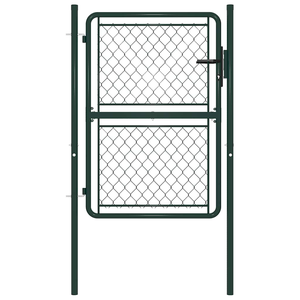Vidaxl tuinpoort staal 100x125 cm groen