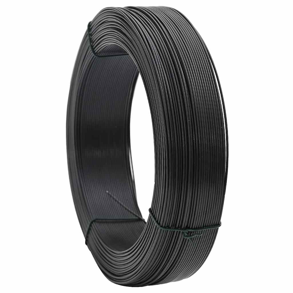 Vidaxl hekbinddraad 250 m 0,9 1,4 mm staal antraciet