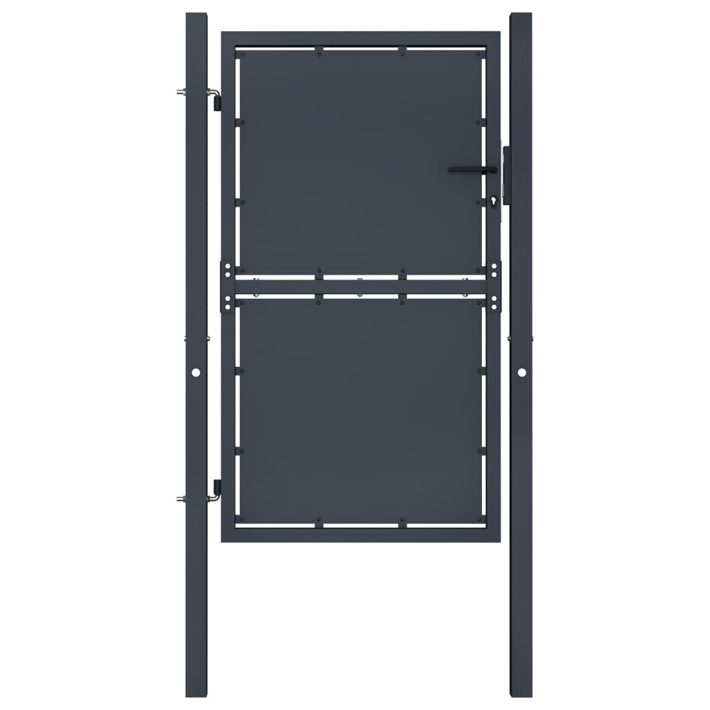 VidaXL Poort 100x200 cm staal antraciet