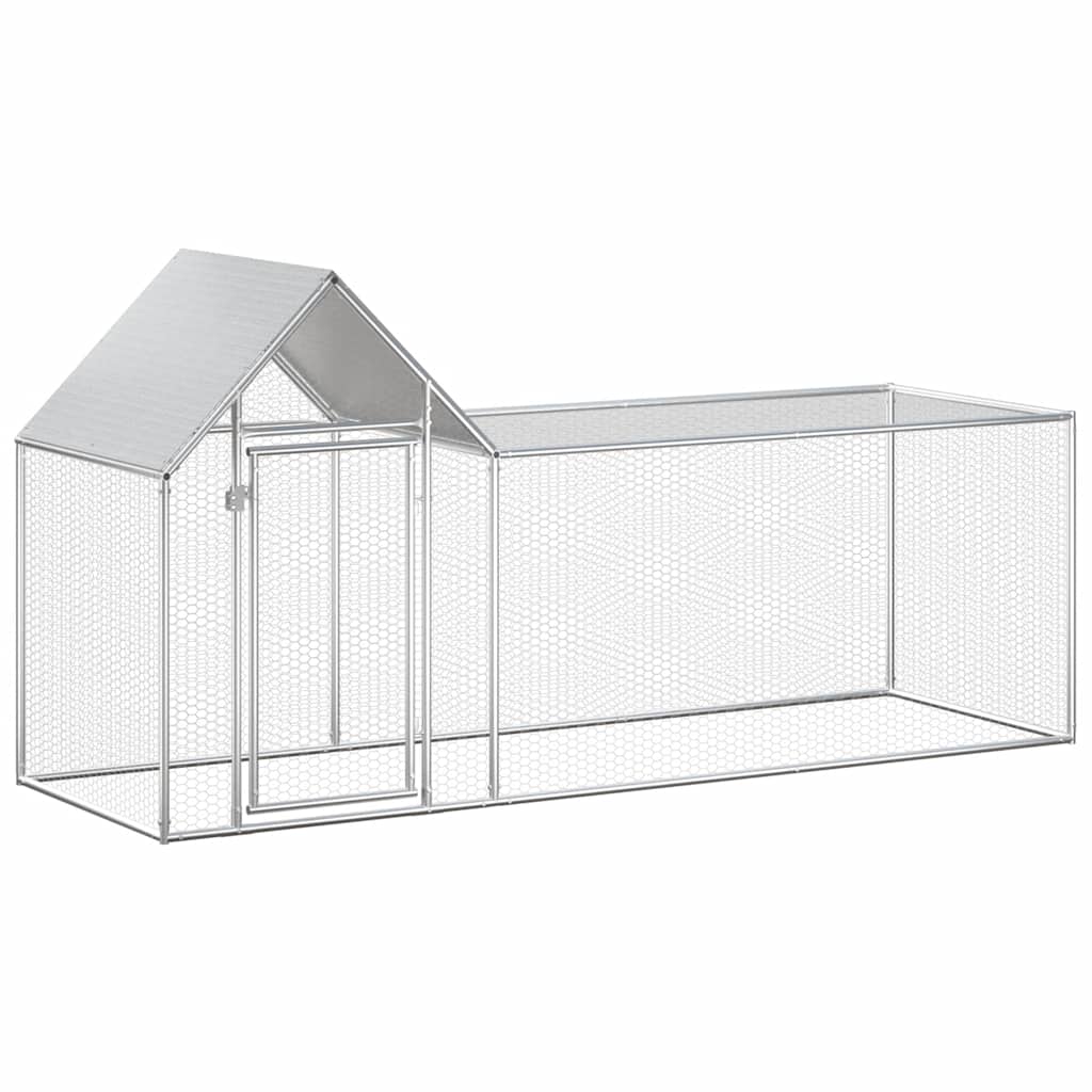 Vidaxl kippenren 3x1x1,5m gegalvaniseerd staal
