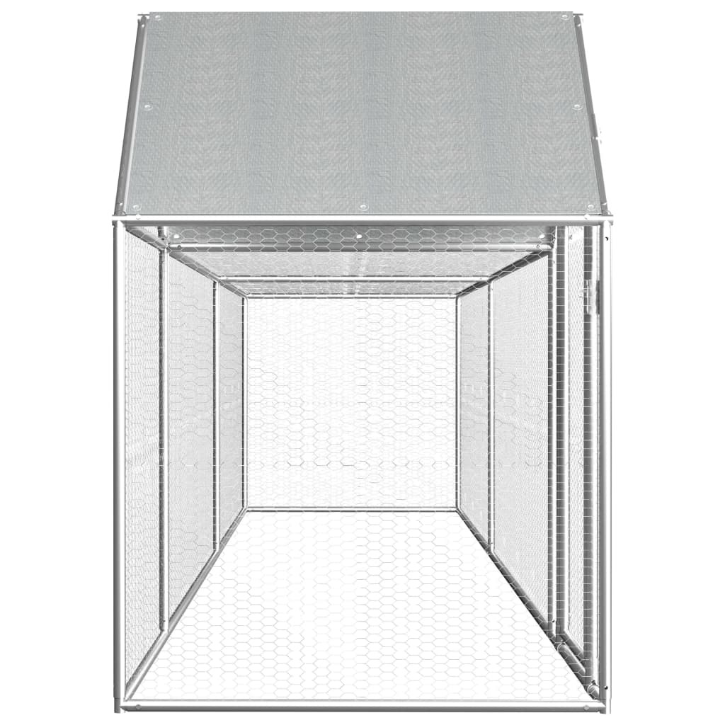 VidaXL Kippenren 5x1x1,5m gegalvaniseerd staal