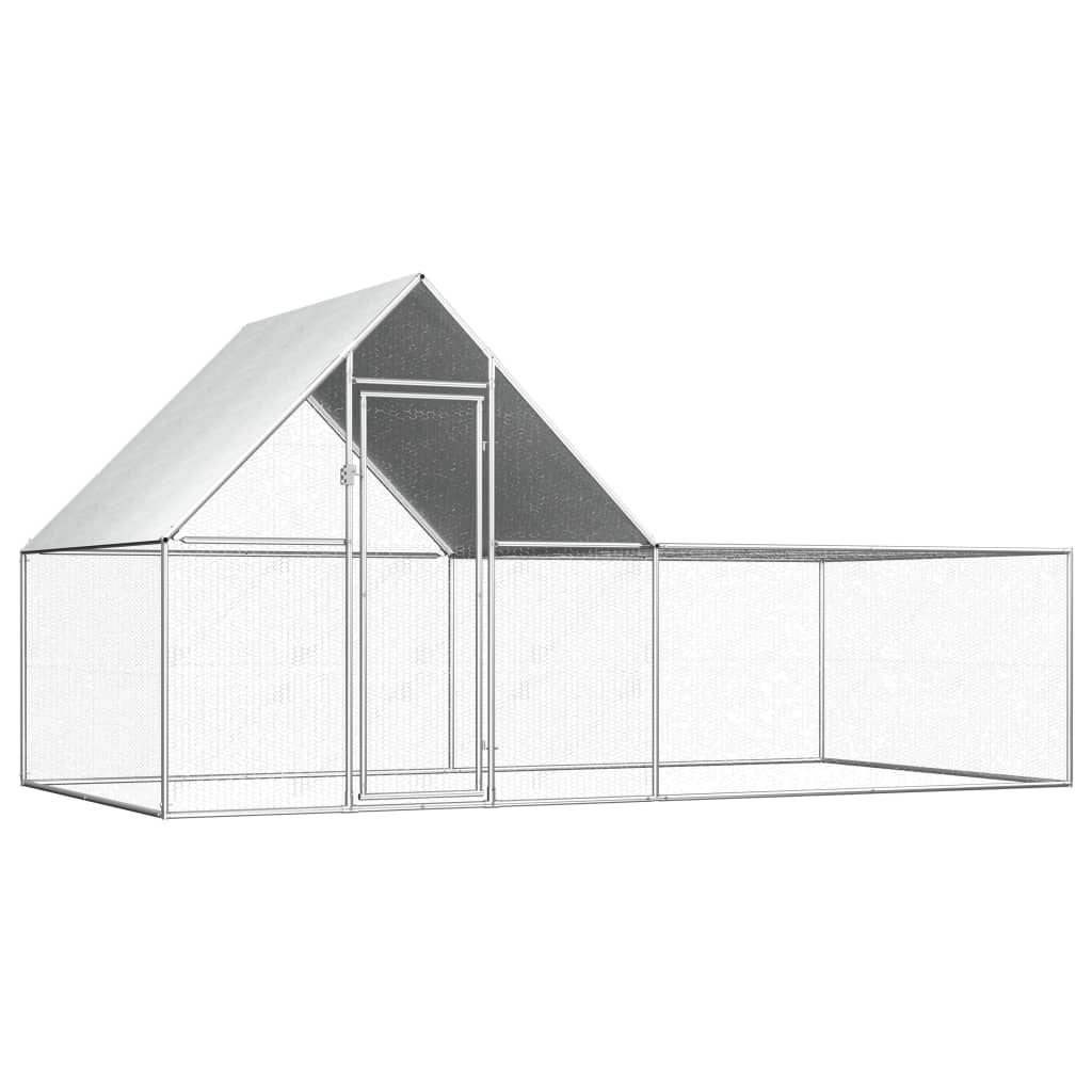 VidaXL Kippenren 4x2x2m gegalvaniseerd staal