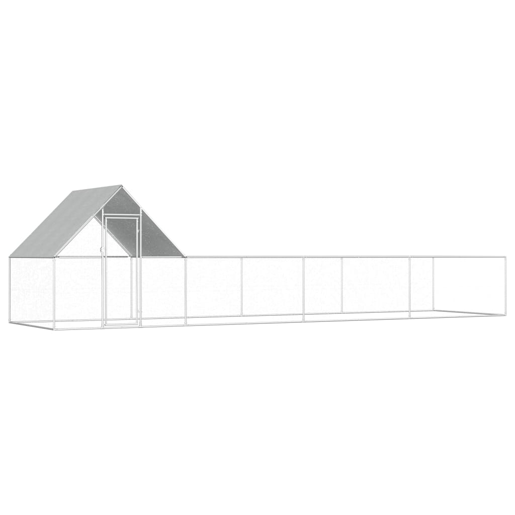 VidaXL Kippenren 8x2x2m gegalvaniseerd staal