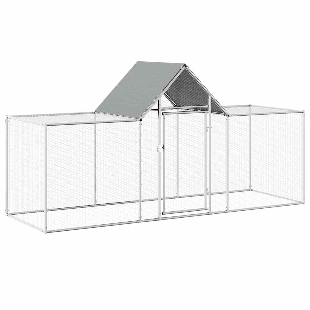 Vidaxl kippenren 3x1x1,5m gegalvaniseerd staal