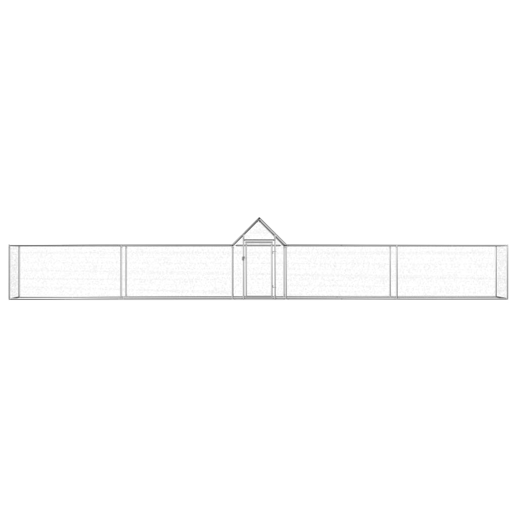 VidaXL Kippenren 9x1x1,5m gegalvaniseerd staal