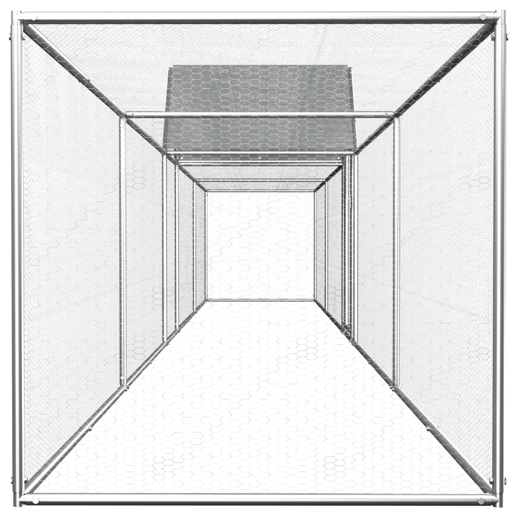 VidaXL Kippenren 9x1x1,5m gegalvaniseerd staal