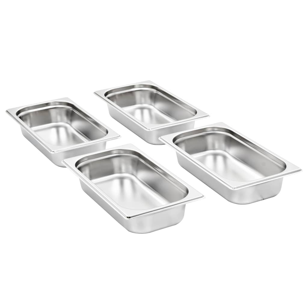 Vidaxl gastronormbakken 8 st gn 1 3 65 mm roestvrij staal