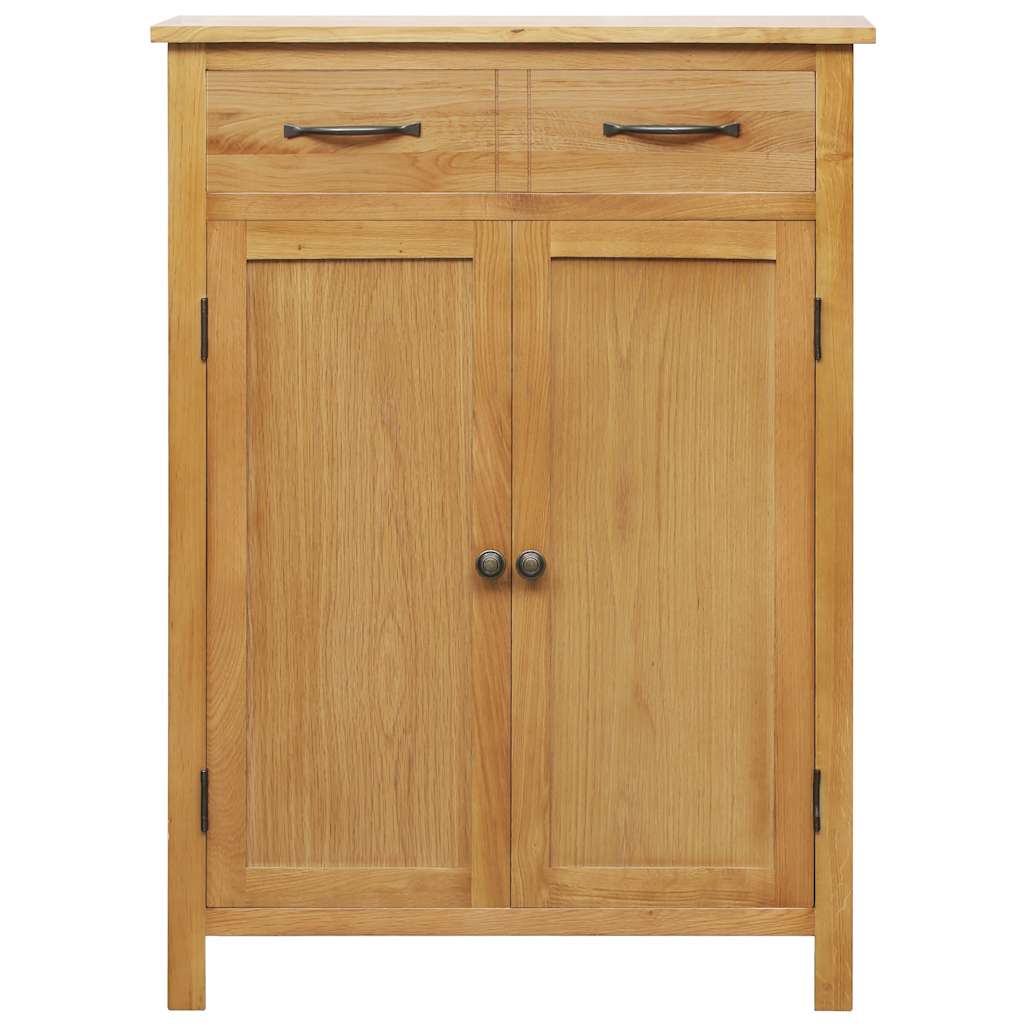Vidaxl schoenenkast 76x37x105 cm massief eikenhout