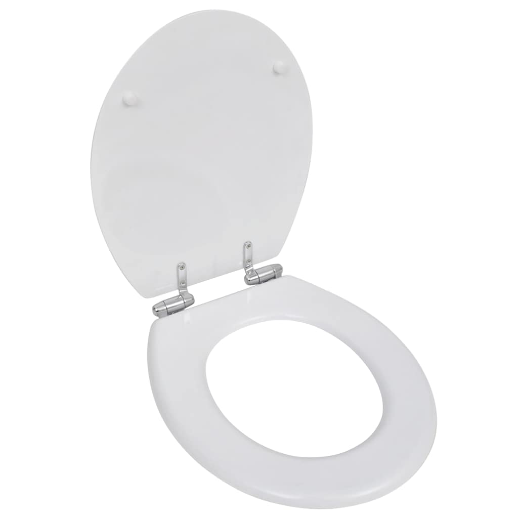 VidaXL Toiletbril met softclosedeksel 2 st MDF wit