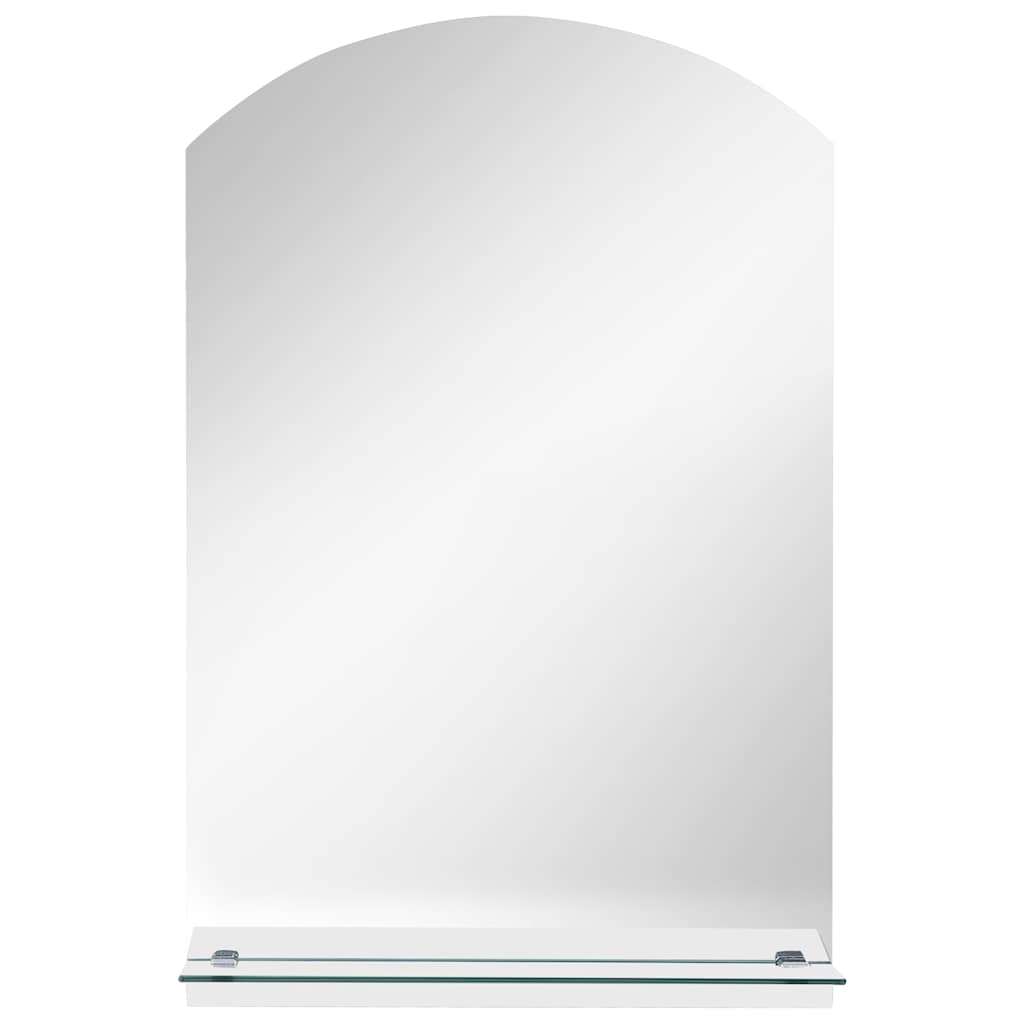 Vidaxl wandspiegel met schap 20x40 cm gehard glas