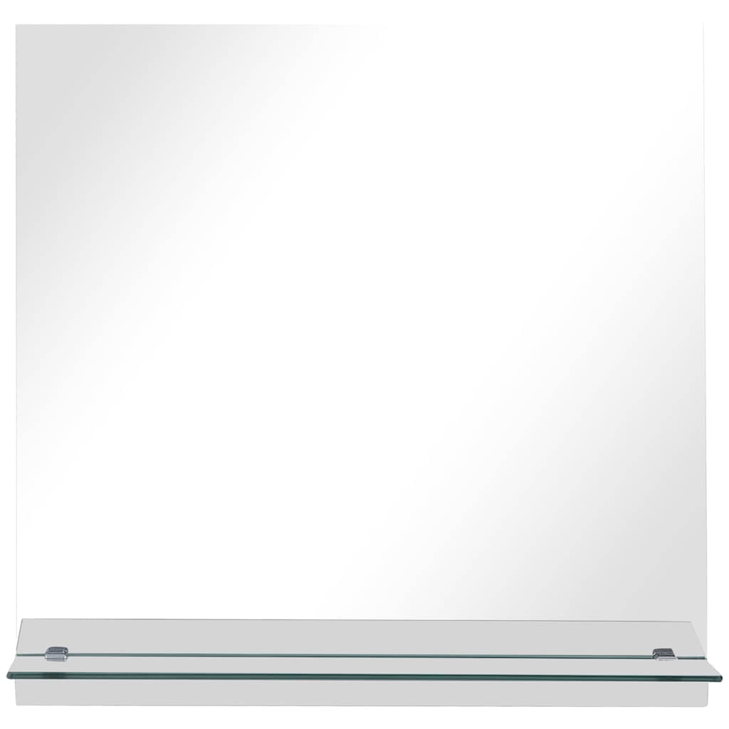 Vidaxl wandspiegel met schap 40x40 cm gehard glas