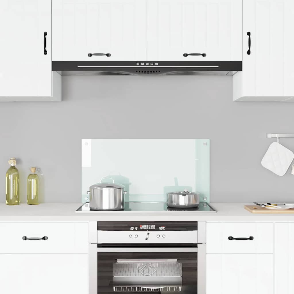 Vidaxl spatscherm keuken 80x40 cm gehard glas wit