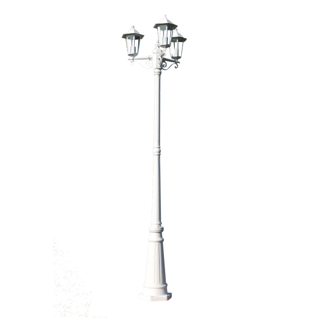 Vidaxl tuinlantaarn kingston 3-armig 215 cm wit