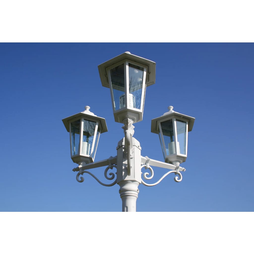 Vidaxl tuinlantaarn kingston 3-armig 215 cm wit