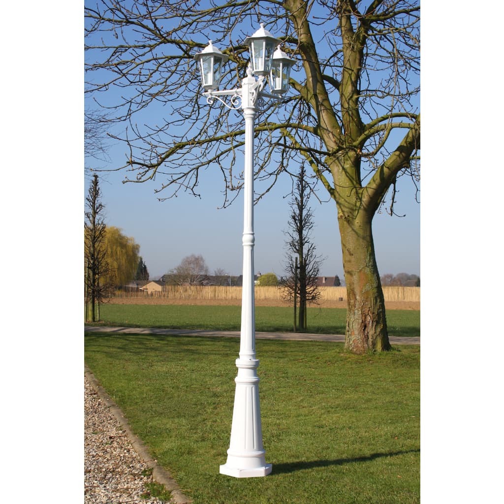 Vidaxl tuinlantaarn kingston 3-armig 215 cm wit