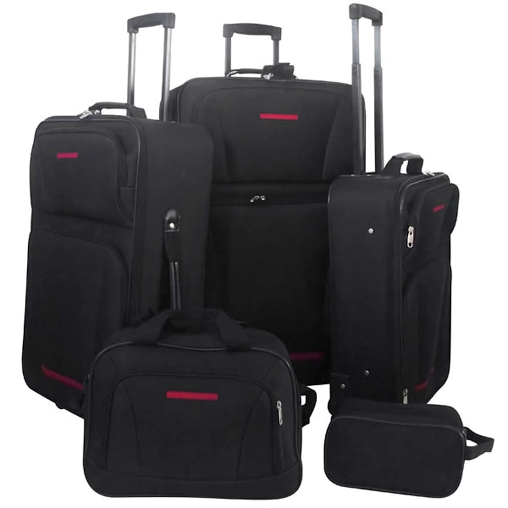 Vidaxl reisbagageset zwart 5-delig