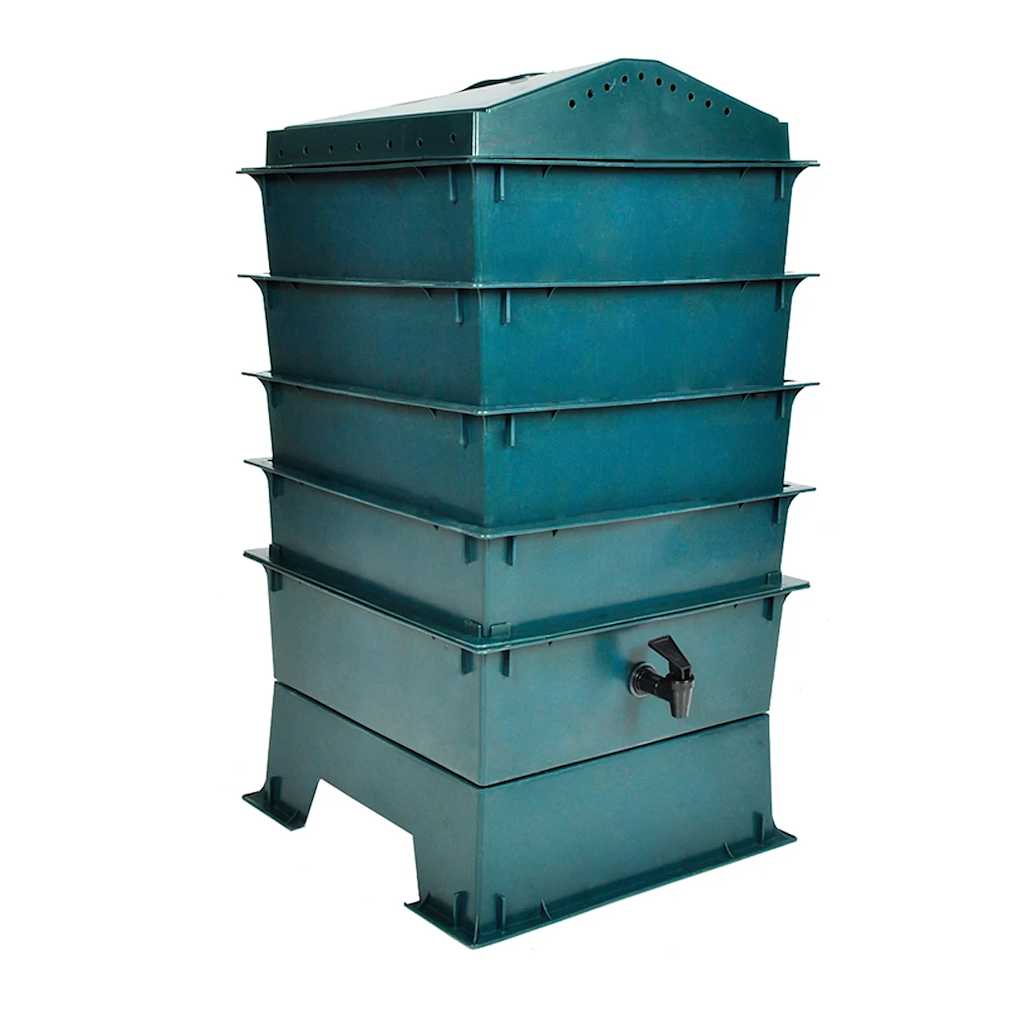 Vidaxl wormenbak 4-laags 42x42x60 cm