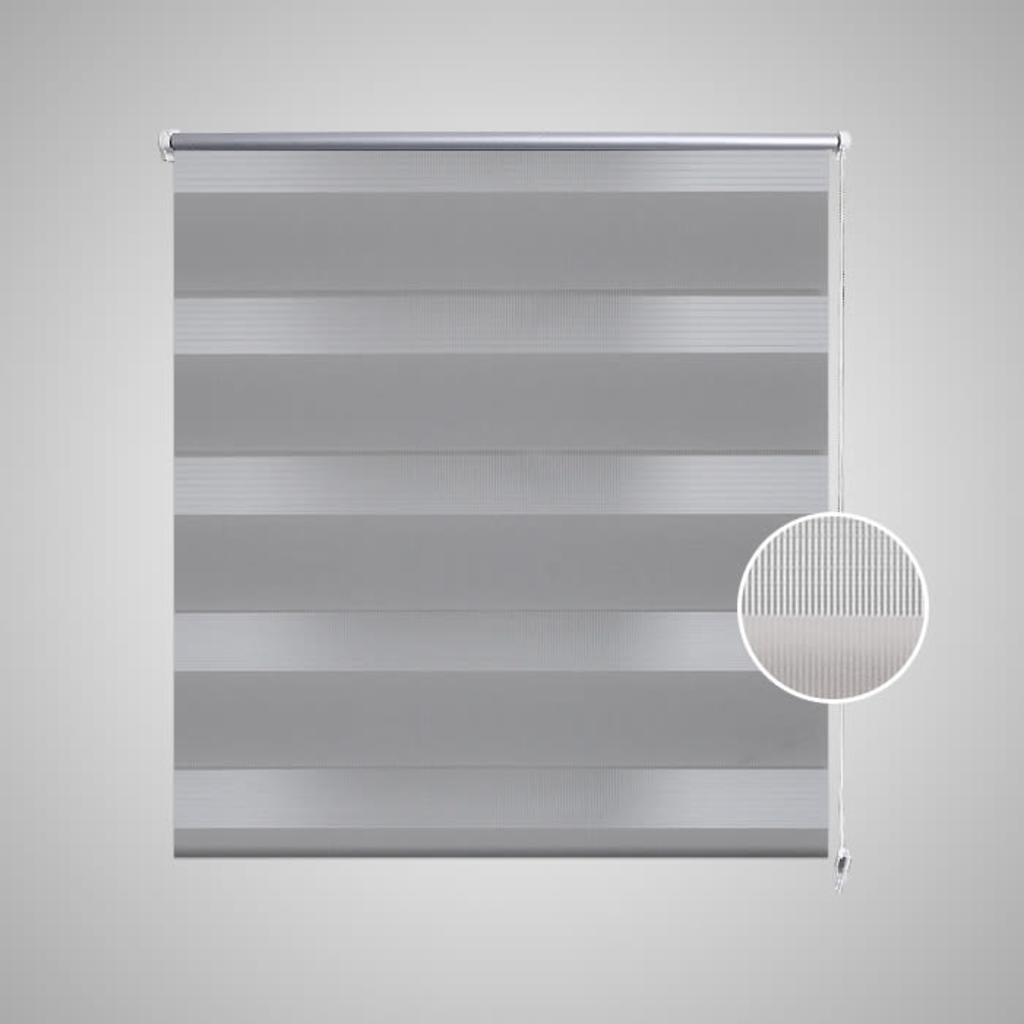 Vidaxl zebra rolgordijn 60,9 x 120 cm stofbreedte 56,7 cm grijs