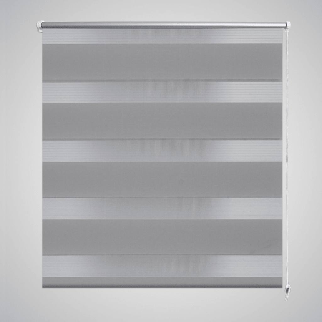 Vidaxl zebra rolgordijn 60,9 x 120 cm stofbreedte 56,7 cm grijs