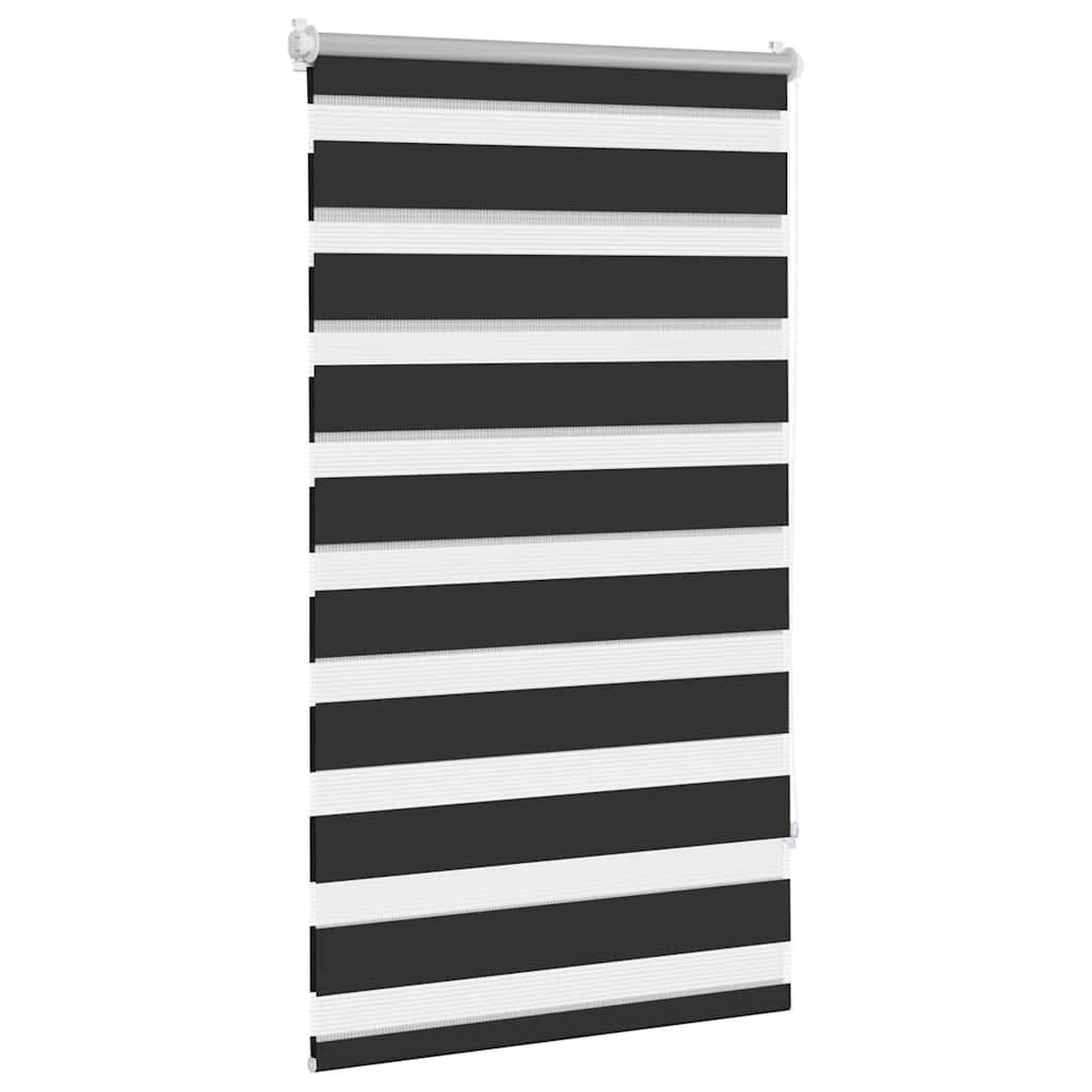 Vidaxl zebra rolgordijn 70,9 x 120 cm stofbreedte 66,7 cm zwart