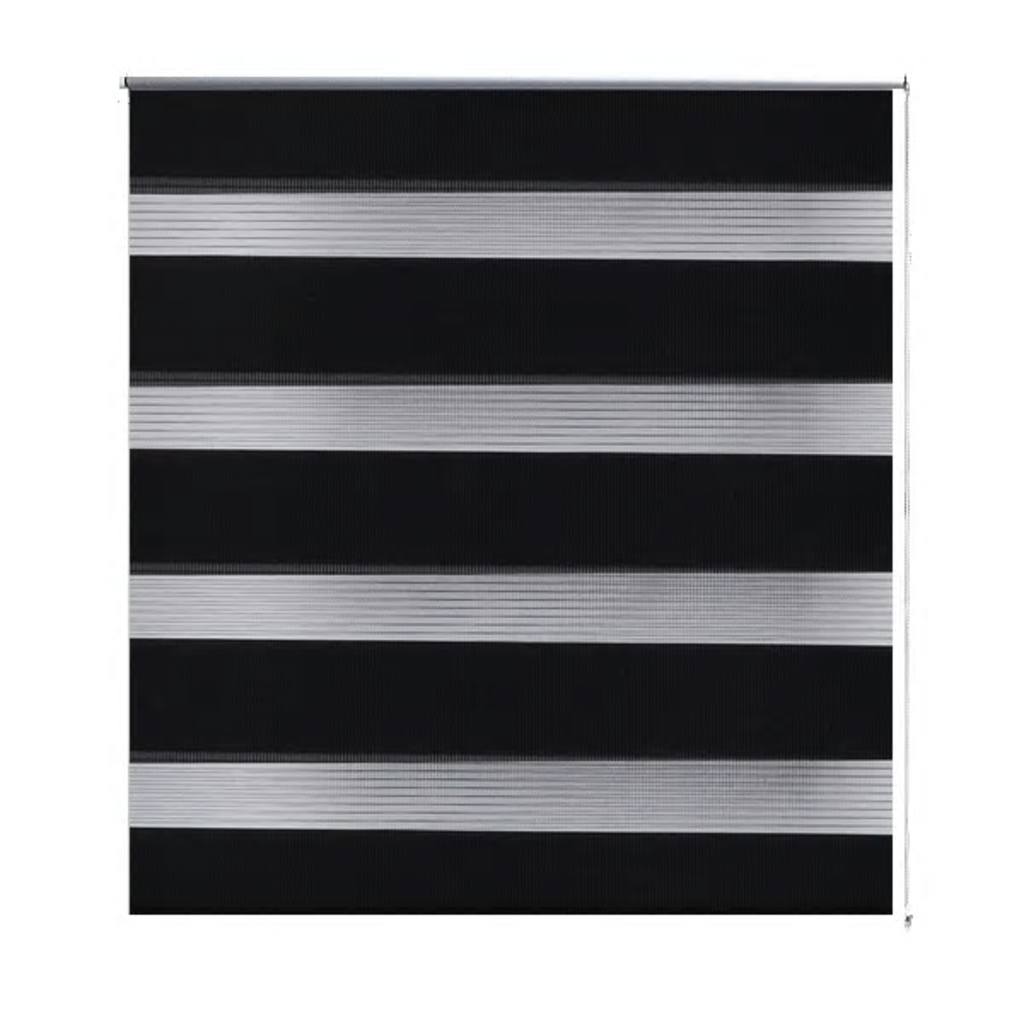 Vidaxl zebra rolgordijn 120,9 x 230 cm stofbreedte 116,7 cm zwart